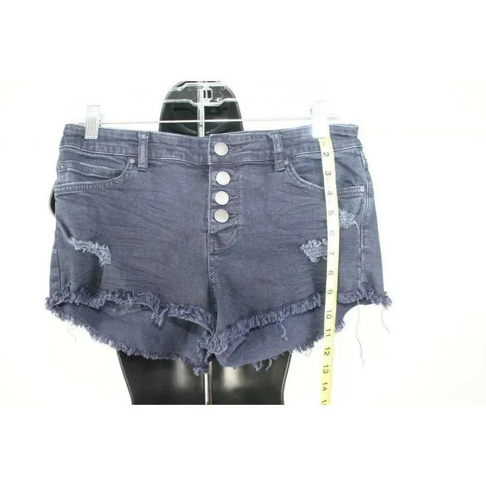 Billabong Women's Size 27 / Size 4 (27" Waist) Blue Denim Shorts Button-Fly